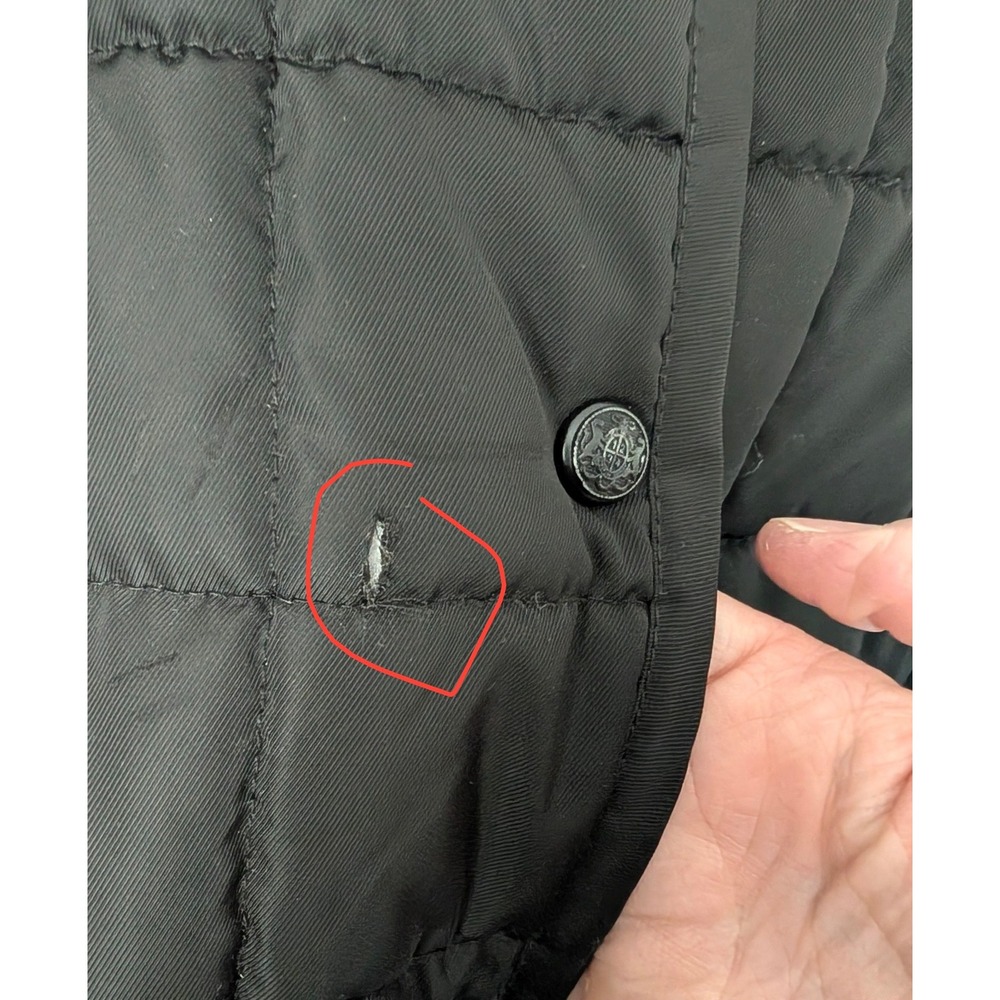 Rebecca Minkoff Jacket Women Large Black Boxy Quilted Snap Front Zip Pockets - Picture 8 of 8